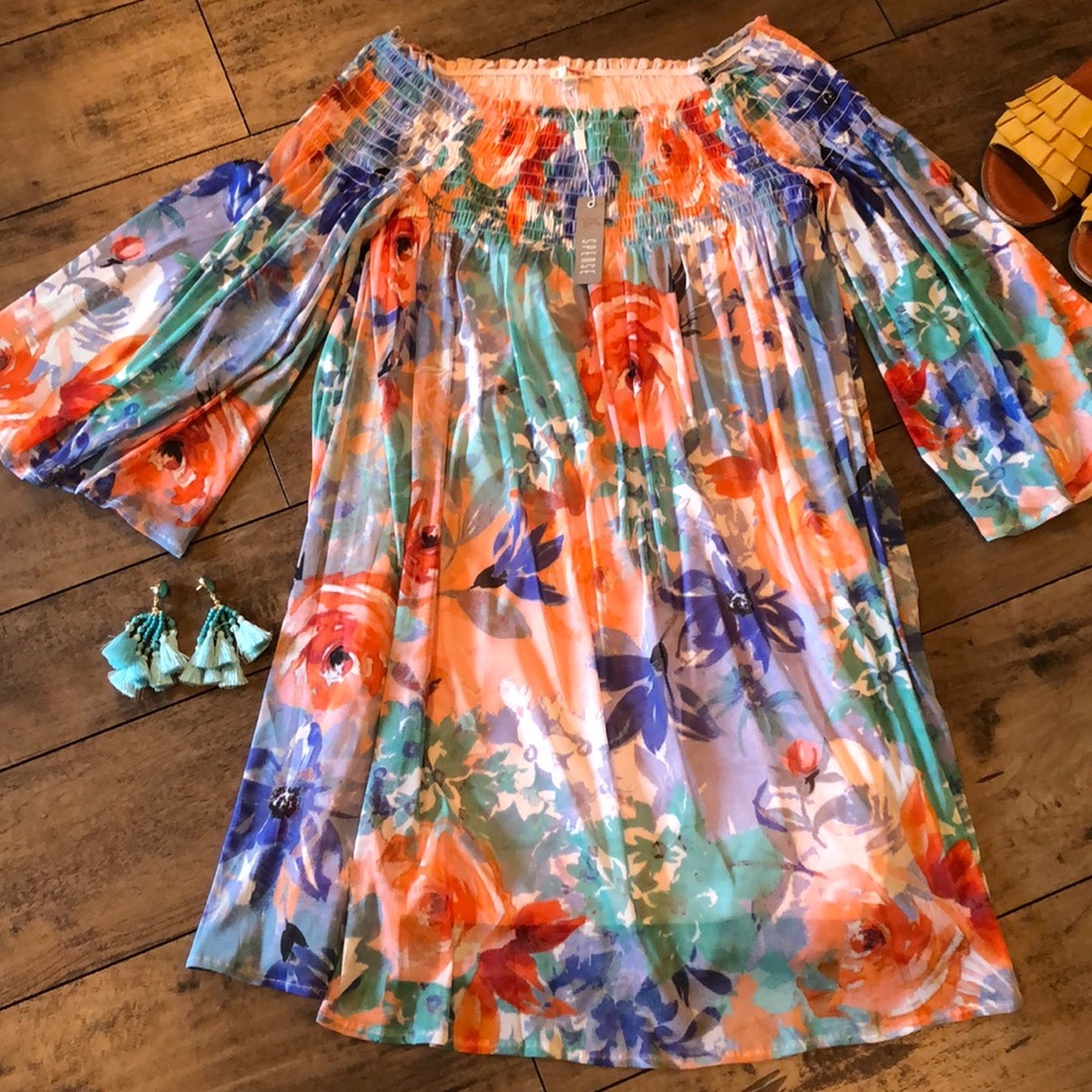 Floral Off the Shoulder *boho* Dress